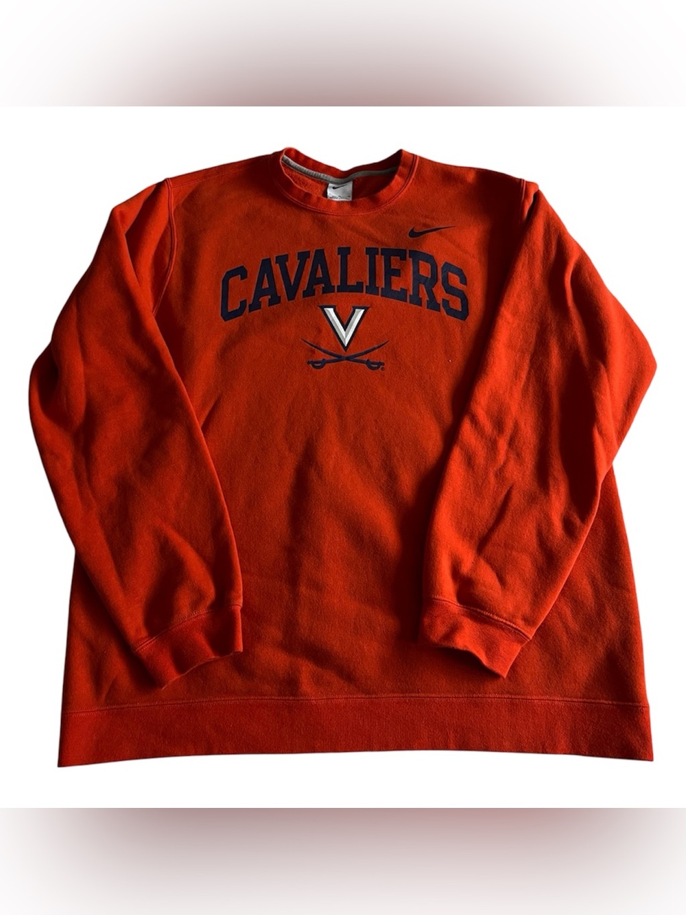 Nike Virginia Cavaliers Orange Club Fleece Crewneck Sweatshirt XL Comfy Preppy